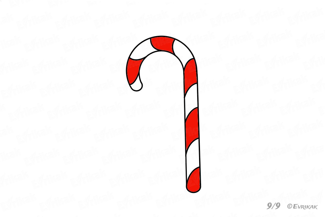 Candy Cane Drawing Hand drawn Sketch