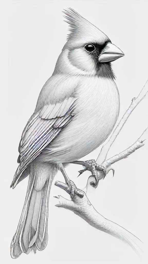 Cardinal Drawing Sketch Image
