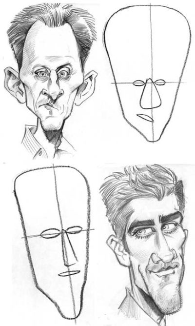 Caricatures, Portraits, Exaggerations, Humor, Illustrations Drawing