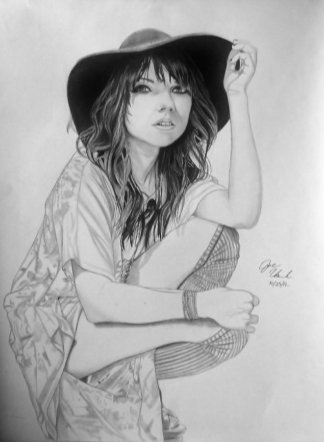 Carly Rae Jepsen Drawing Realistic Sketch