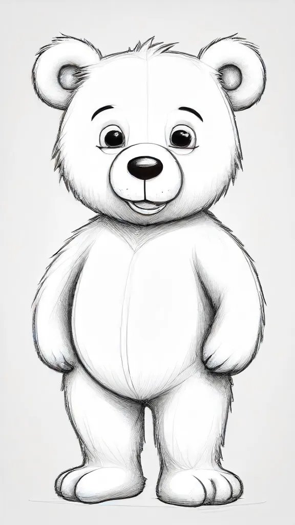 Cartoon Bear Drawing Sketch Image