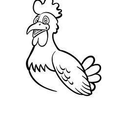 Cartoon Chicken Drawing Amazing Sketch