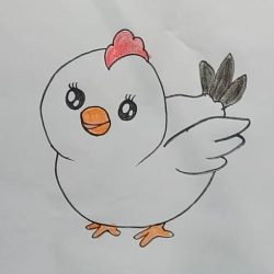 Cartoon Chicken Drawing Realistic Sketch