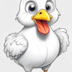 Cartoon Chicken Drawing Sketch Photo