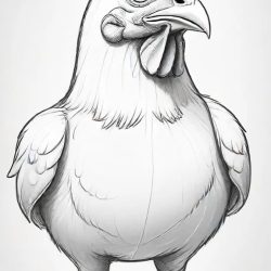 Cartoon Chicken Drawing Sketch Picture