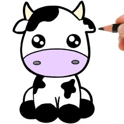 Cartoon Cow Drawing Amazing Sketch