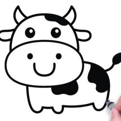 Cartoon Cow Drawing Art