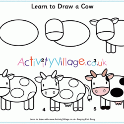 Cartoon Cow Drawing Artistic Sketching