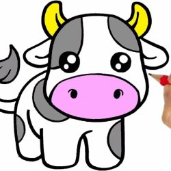 Cartoon Cow Drawing Stunning Sketch