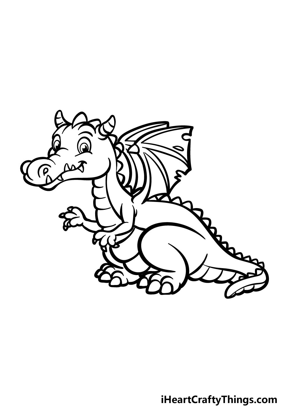 Cartoon Dragon Drawing Artistic Sketching