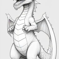Cartoon Dragon Drawing Easy Sketch