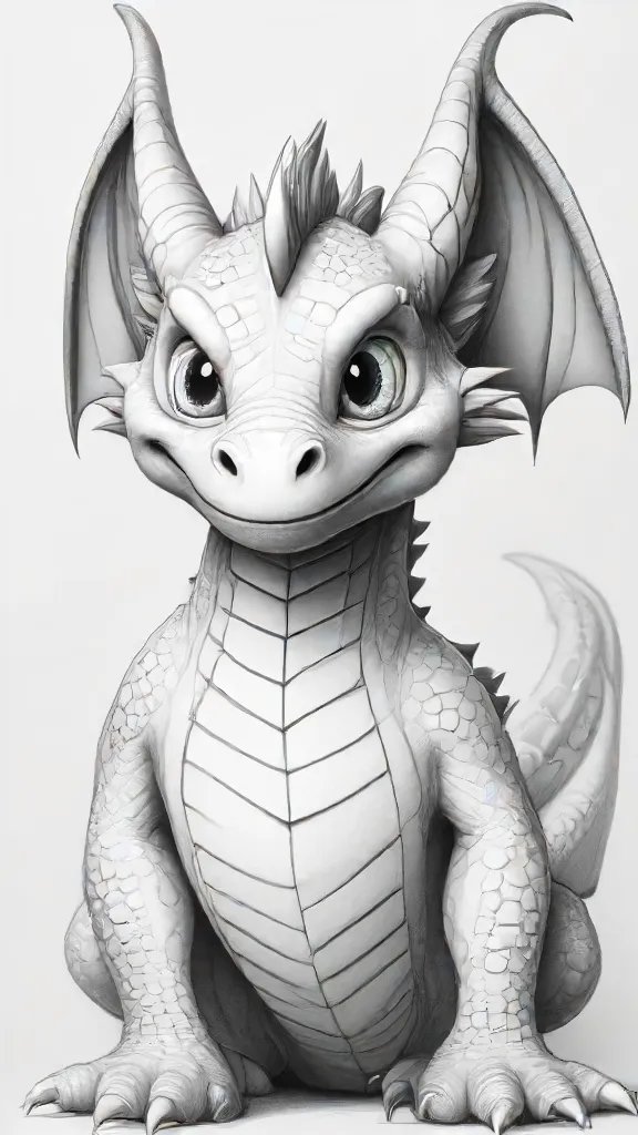 Cartoon Dragon Drawing Sketch Image