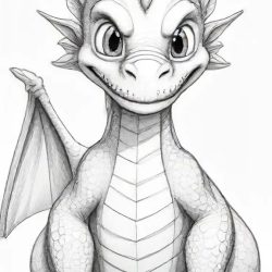 Cartoon Dragon Drawing Sketch Picture