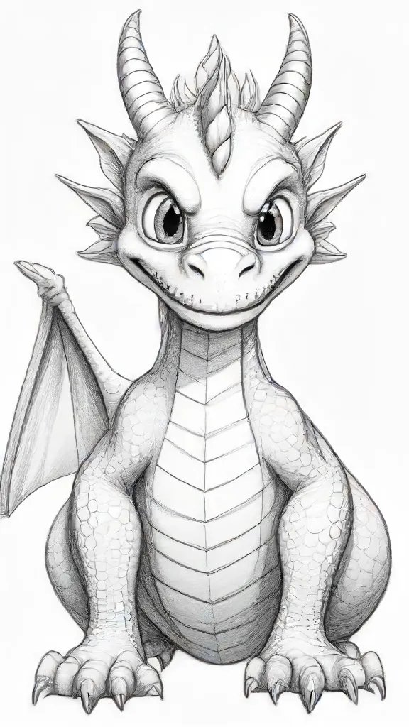 Cartoon Dragon Drawing Sketch Picture