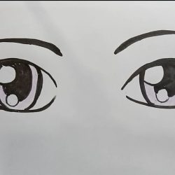 Cartoon Eyes Drawing Detailed Sketch