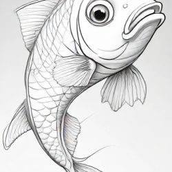 Cartoon Fish Drawing Art Sketch Image