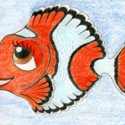 Cartoon Fish Drawing Modern Sketch