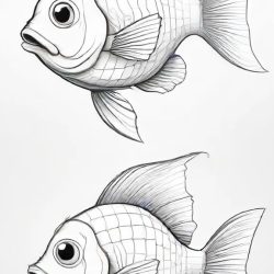 Cartoon Fish Drawing Sketch Image