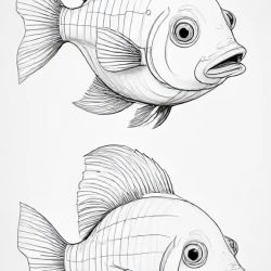 Cartoon Fish Drawing Sketch Photo