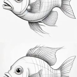 Cartoon Fish Drawing Sketch Picture