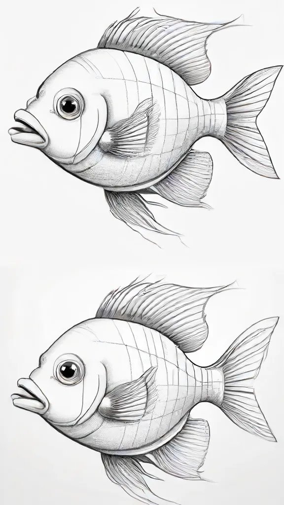 Cartoon Fish Drawing Sketch Picture