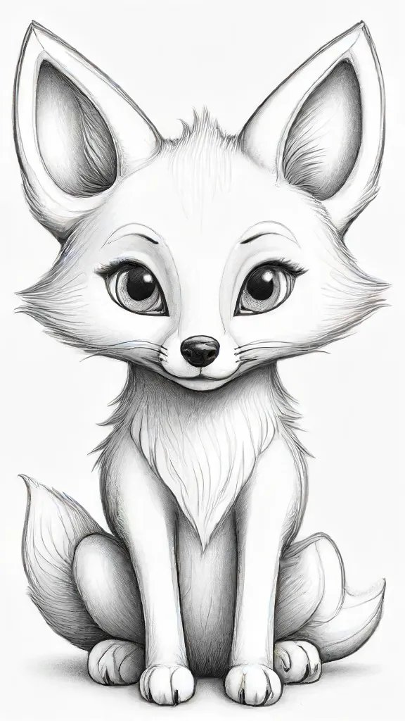 Cartoon Fox Drawing Art Sketch Image