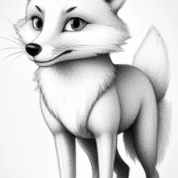 Cartoon Fox Drawing Sketch Image