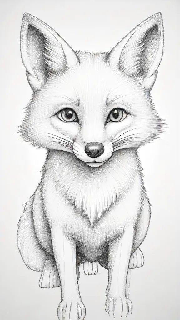 Cartoon Fox Drawing Sketch Photo