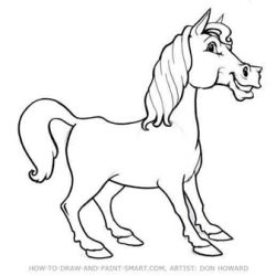 Cartoon Horse Drawing Amazing Sketch