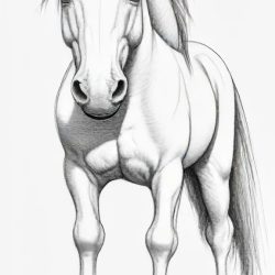 Cartoon Horse Drawing Easy Sketch