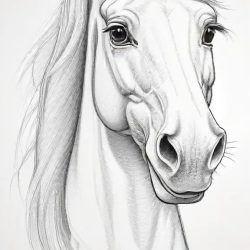 Cartoon Horse Drawing Sketch Image