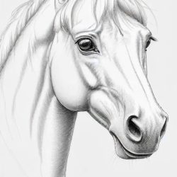 Cartoon Horse Drawing Sketch Photo