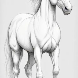 Cartoon Horse Drawing Sketch Picture