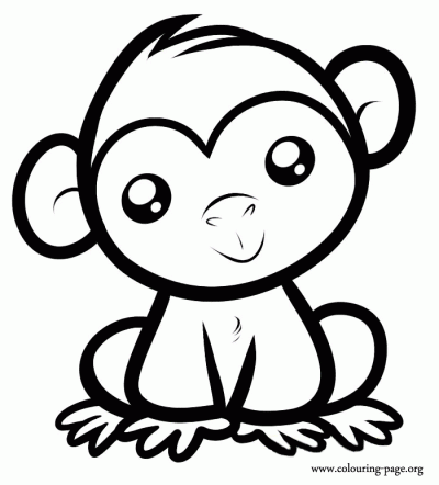 Cartoon Monkey, Playful Simian, Animated Primate, Colorful Creature, Whimsical Ape Drawing