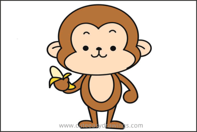 Cartoon Monkey, Whimsical Creature, Animated Primate, Playful Simian, Humorous Ape Drawing