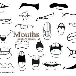 Cartoon Mouth Drawing Art