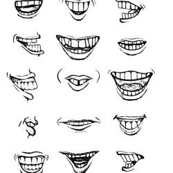 Cartoon Mouth Drawing Hand drawn