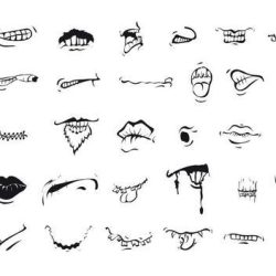 Cartoon Mouth Drawing Intricate Artwork