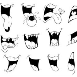 Cartoon Mouth Drawing Realistic Sketch