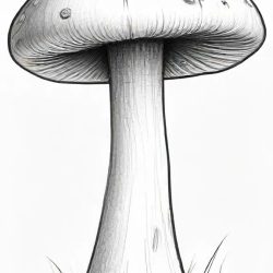 Cartoon Mushroom Drawing Art Sketch Image