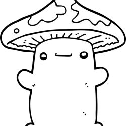 Cartoon Mushroom Drawing Artistic Sketching