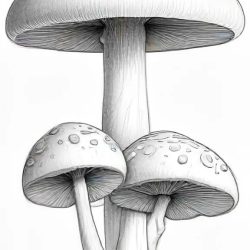 Cartoon Mushroom Drawing Sketch Picture