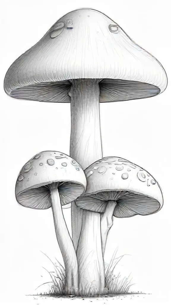 Cartoon Mushroom Drawing Sketch Picture