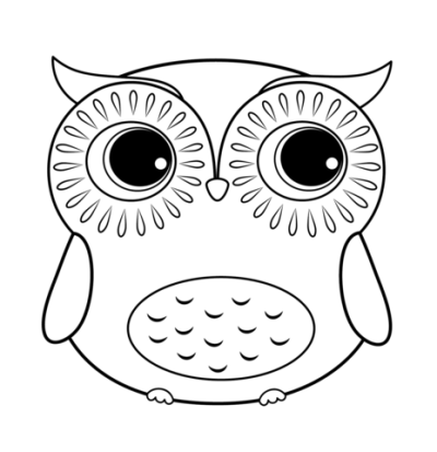 Cartoon Owl, Animated Bird, Playful Illustration, Colorful Character, Whimsical Design Drawing