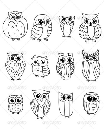 Cartoon Owl, Animated Nightwatcher, Charming Forest Creature, Playful Feathered Friend, Whimsical Bird Drawing