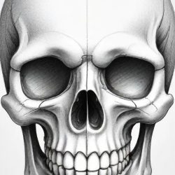 Cartoon Skull Drawing Art Sketch Image