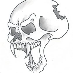 Cartoon Skull Drawing Artistic Sketching