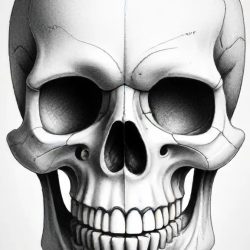 Cartoon Skull Drawing Sketch Photo