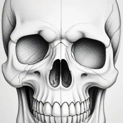 Cartoon Skull Drawing Sketch Picture