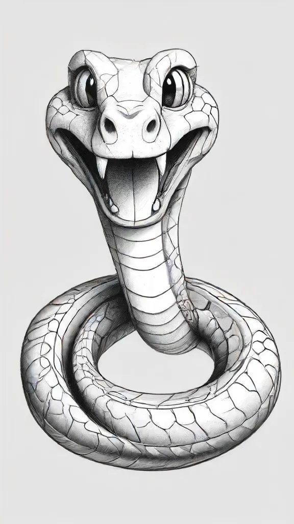 Cartoon Snake Drawing Art Sketch Image